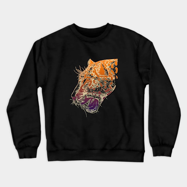 Leopard Crewneck Sweatshirt by hudayadi